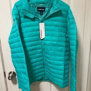 Lands' End Kids Vibrant Teal Puffer Jacket